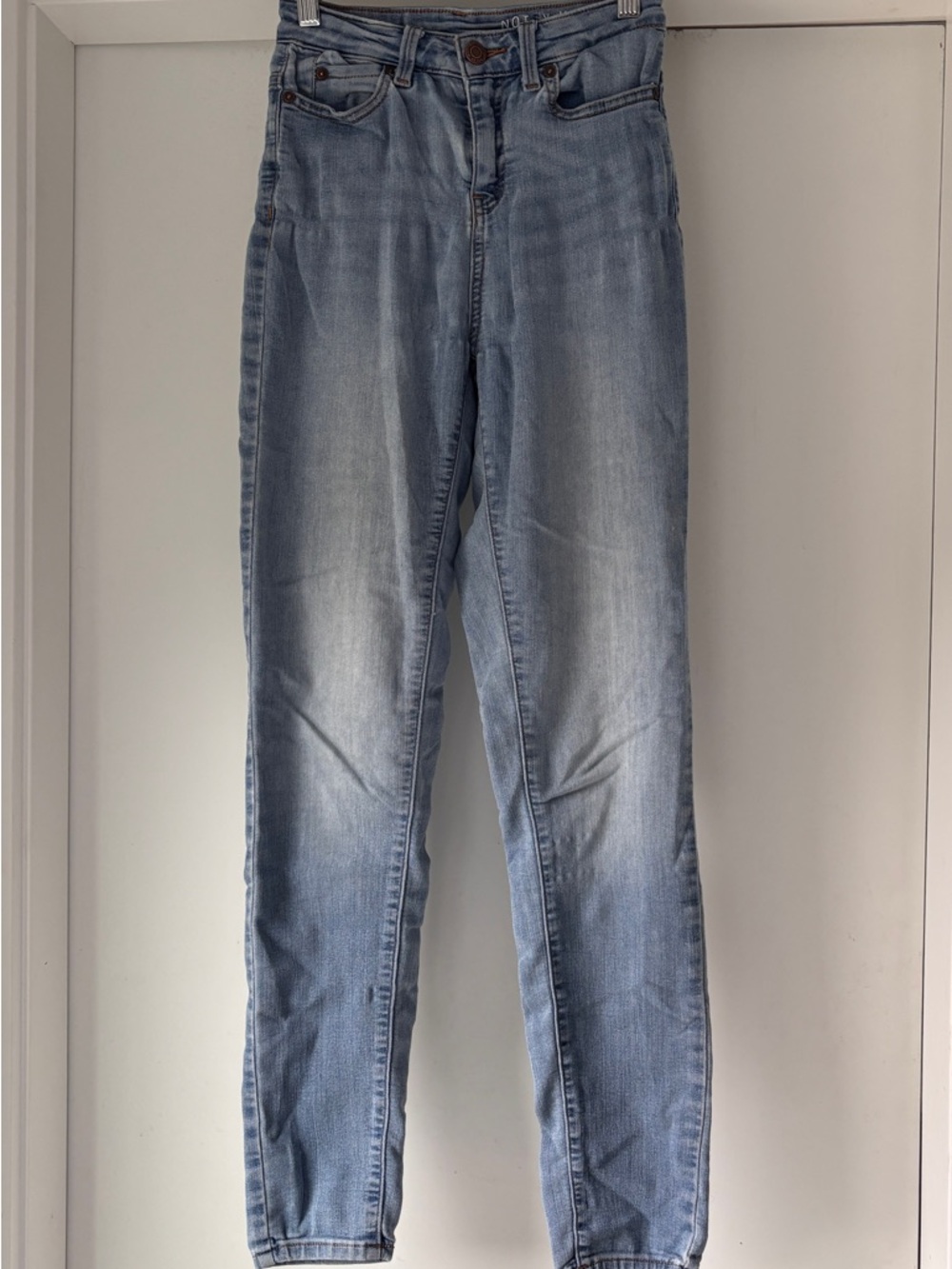 Noisy May Pale Blue High-Rise Straight Jeans